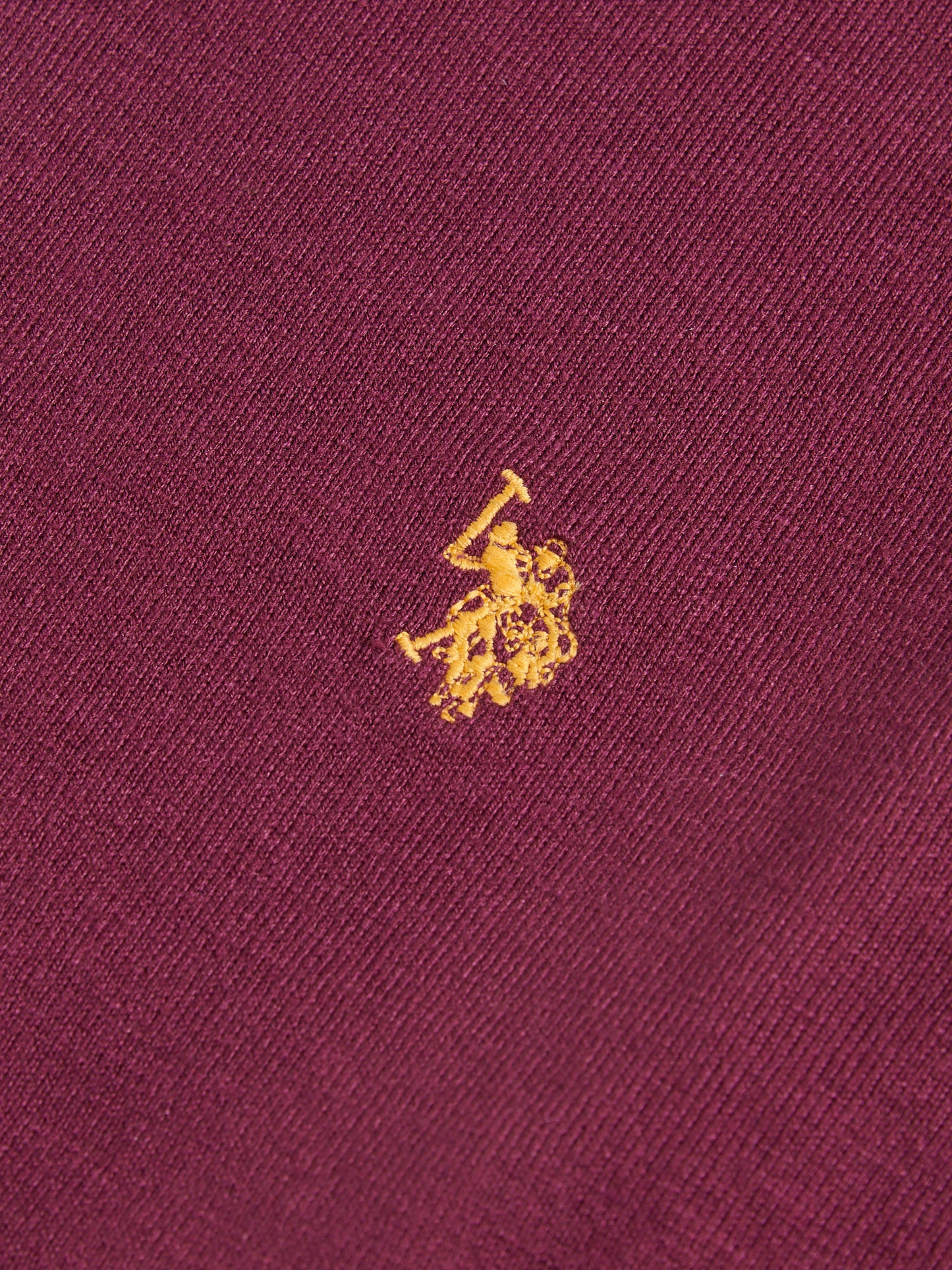 Mens Cotton Crewneck in Grape Wine