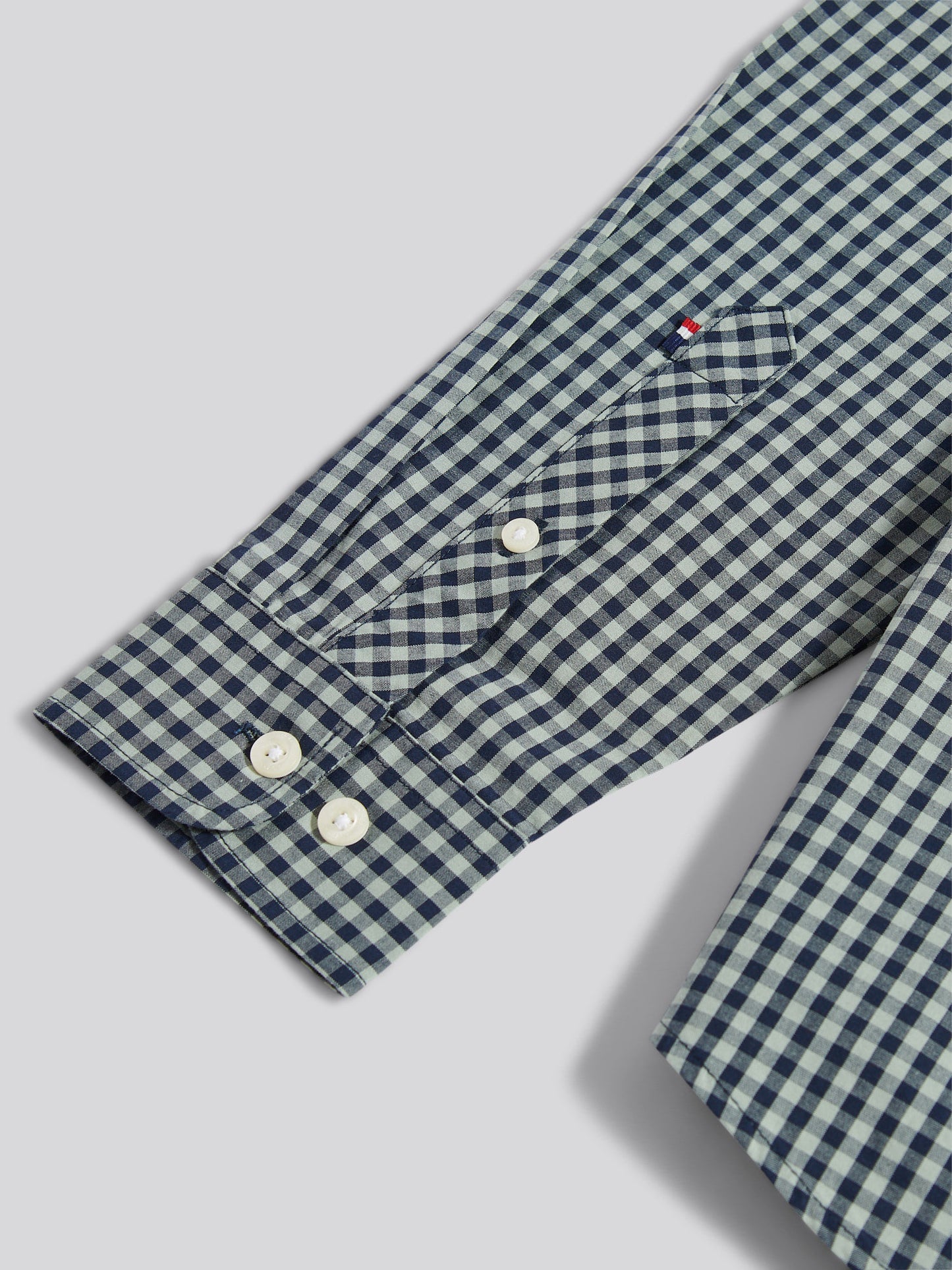 Mens Gingham Shirt in Iceberg Green