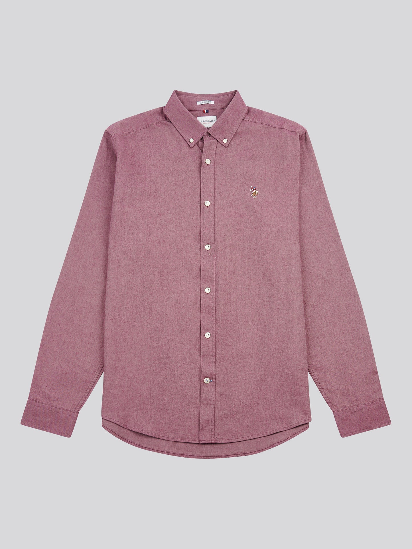 Mens Peached Oxford Shirt in Grape Wine