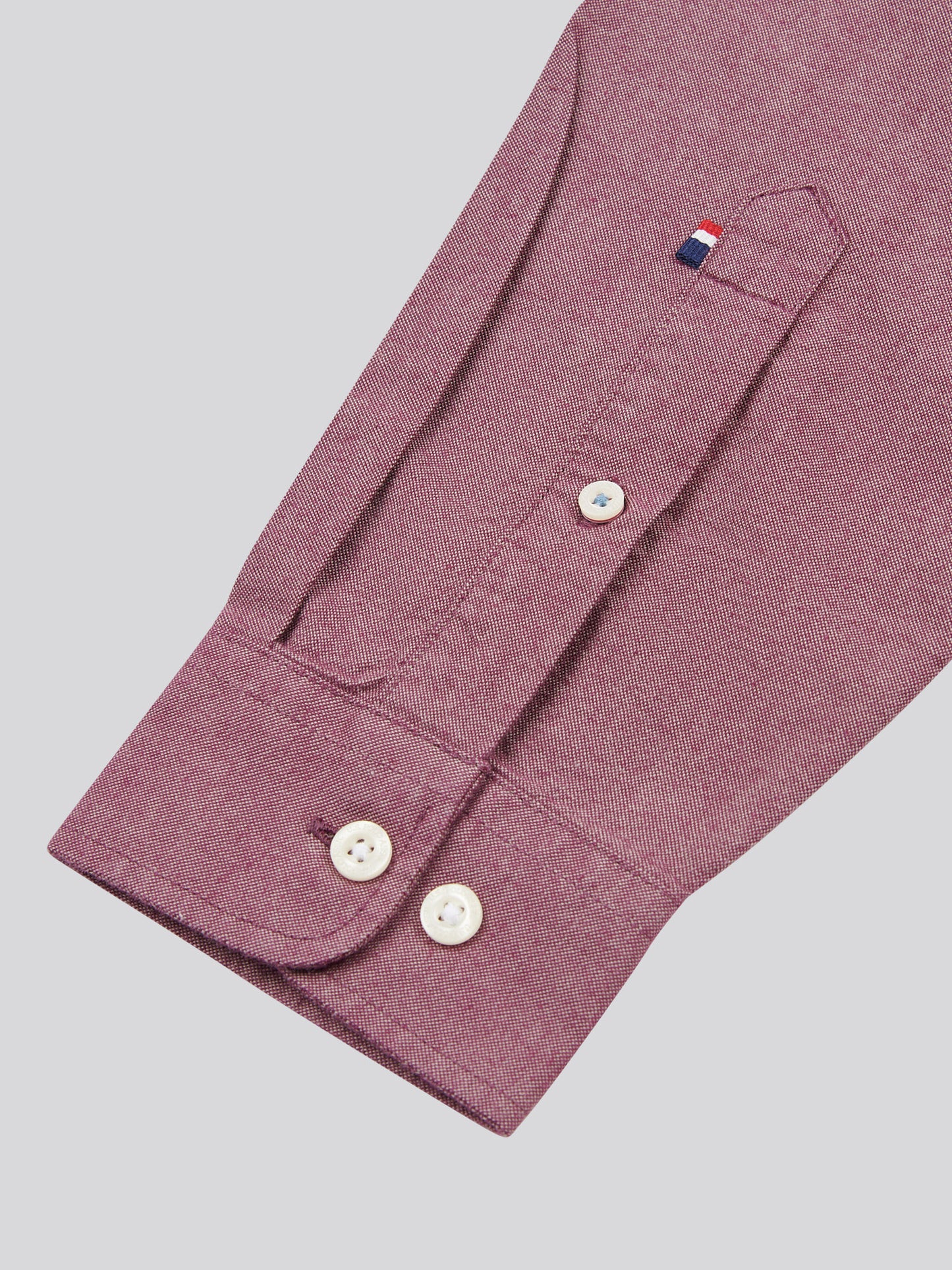 Mens Peached Oxford Shirt in Grape Wine