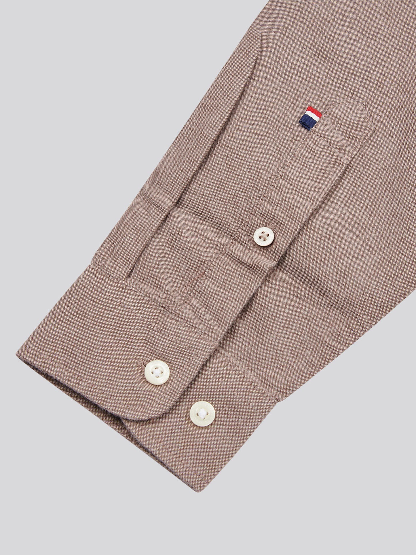 Mens Peached Oxford Shirt in Chocolate Martini