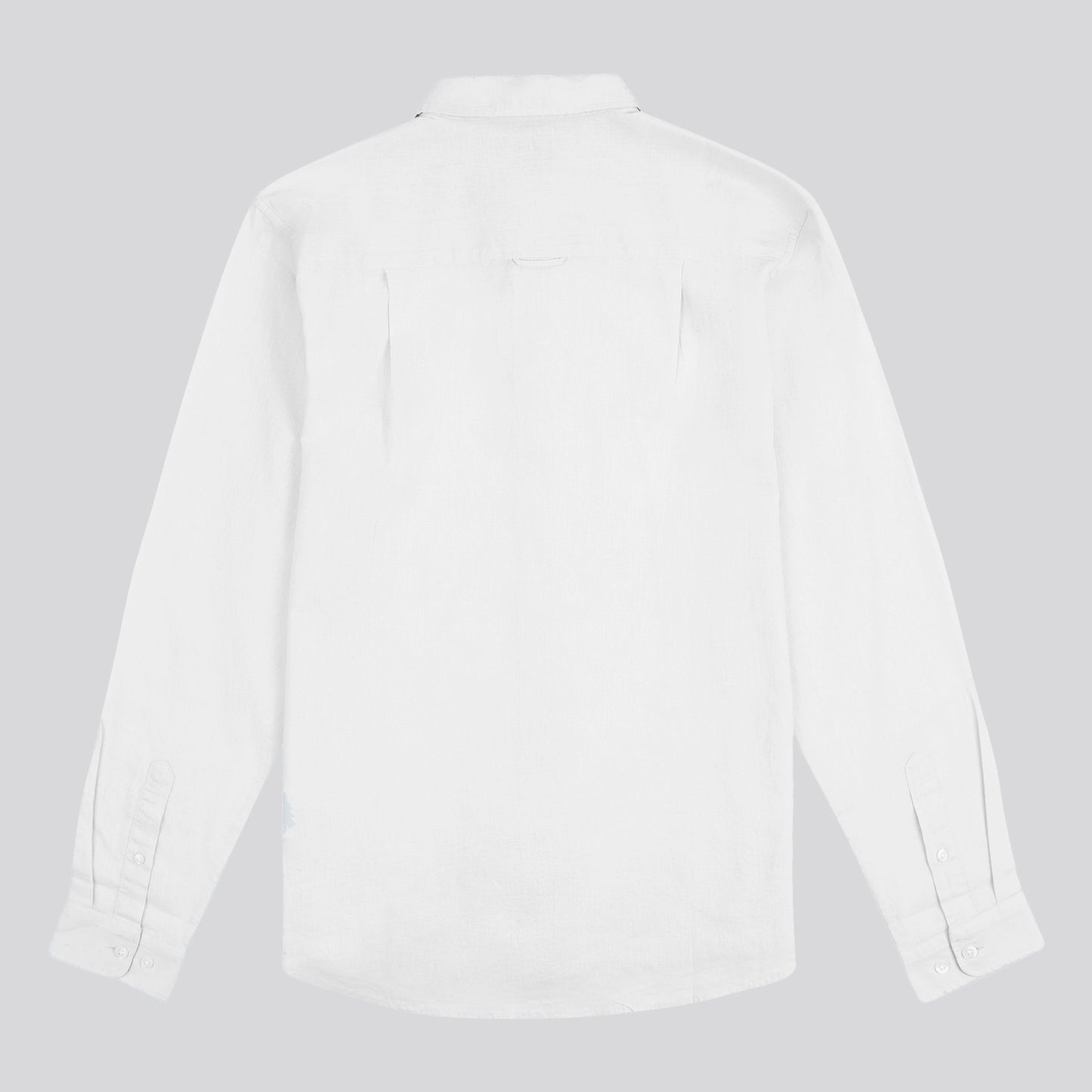 Mens Stretch Cotton Poplin Shirt White / Dark Sapphire Navy DHM