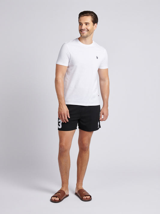 Mens Player 3 Swim Short in Black Bright White DHM