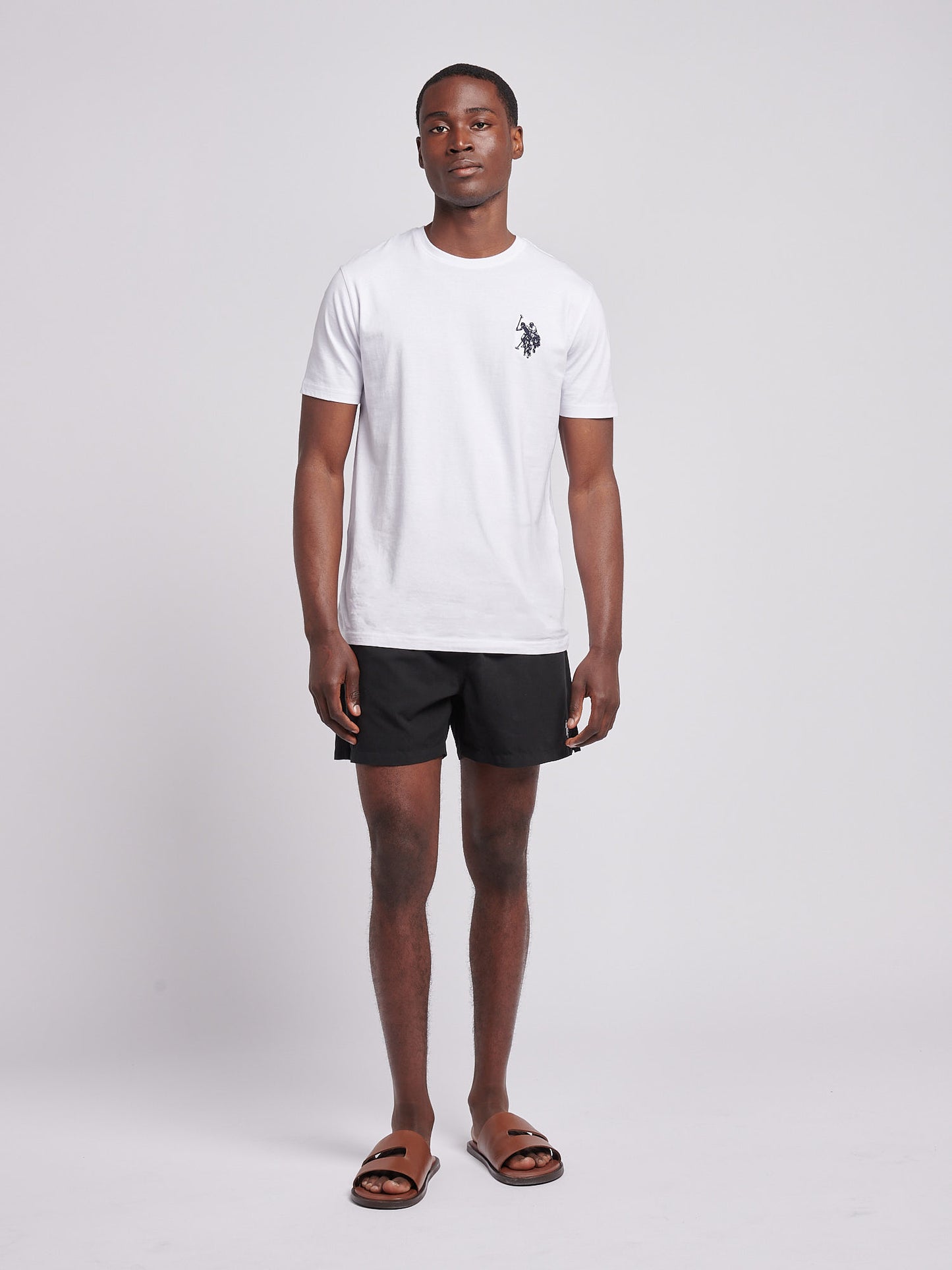 Mens Core Swim Short in Black Bright White DHM