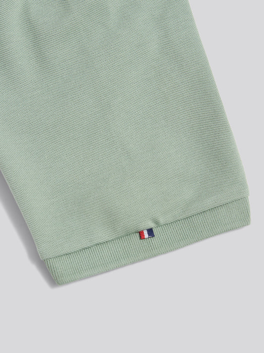 Mens Double Horsemen Polo Shirt in Iceberg Green