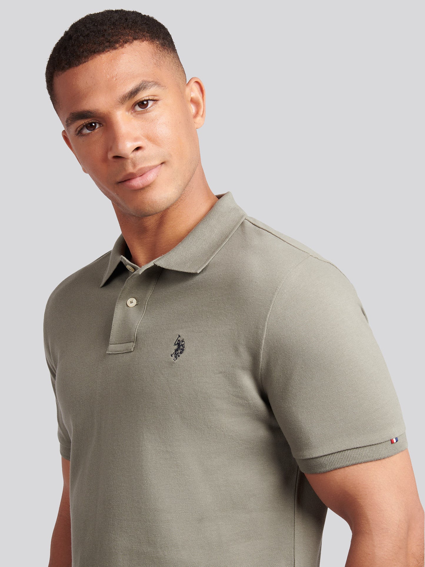 Mens Double Horsemen Polo Shirt in Mulled Basil
