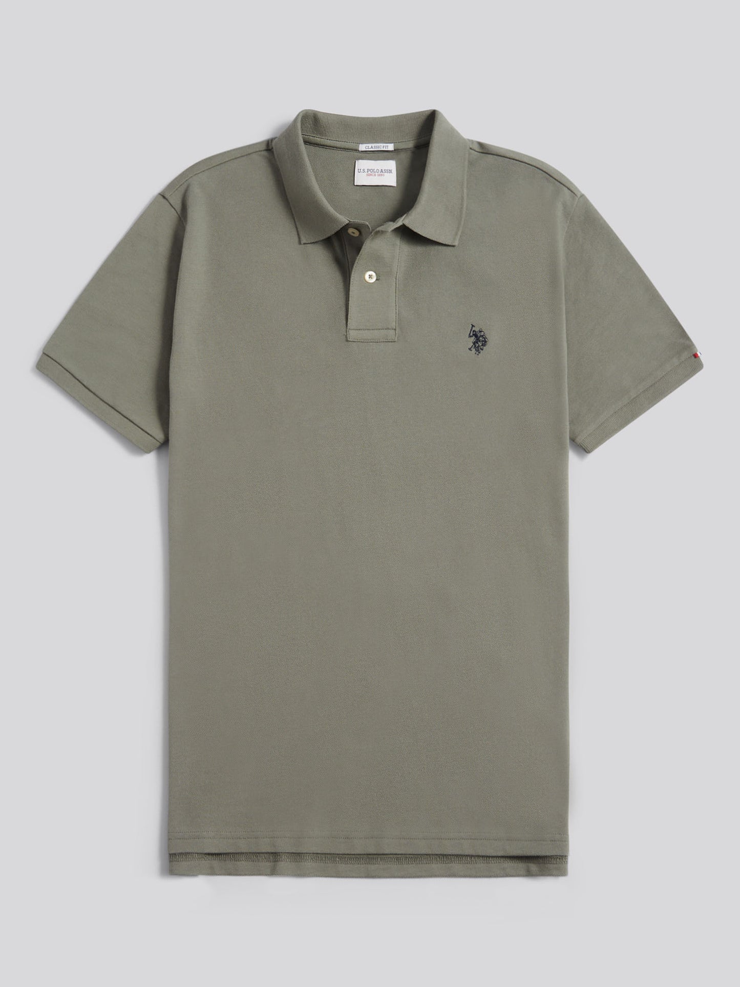 Mens Double Horsemen Polo Shirt in Mulled Basil