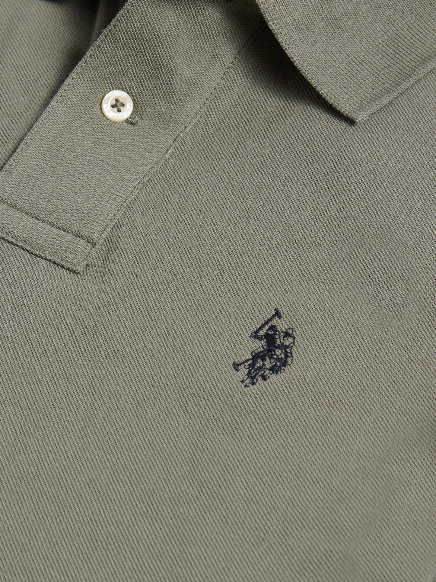 Mens Double Horsemen Polo Shirt in Mulled Basil