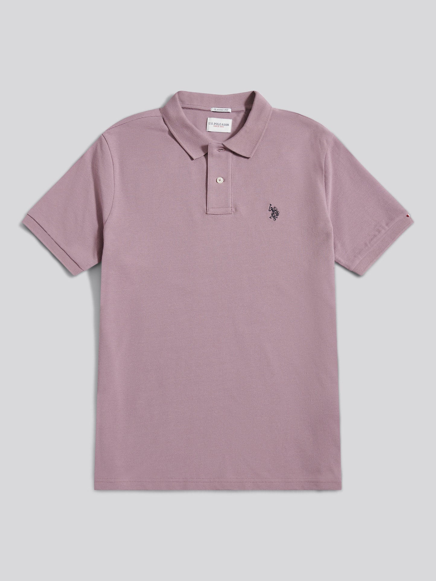 Mens Double Horsemen Polo Shirt in Elderberry