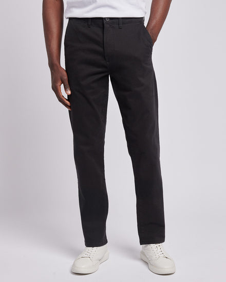 Mens Classic Chinos in Black Bright White DHM