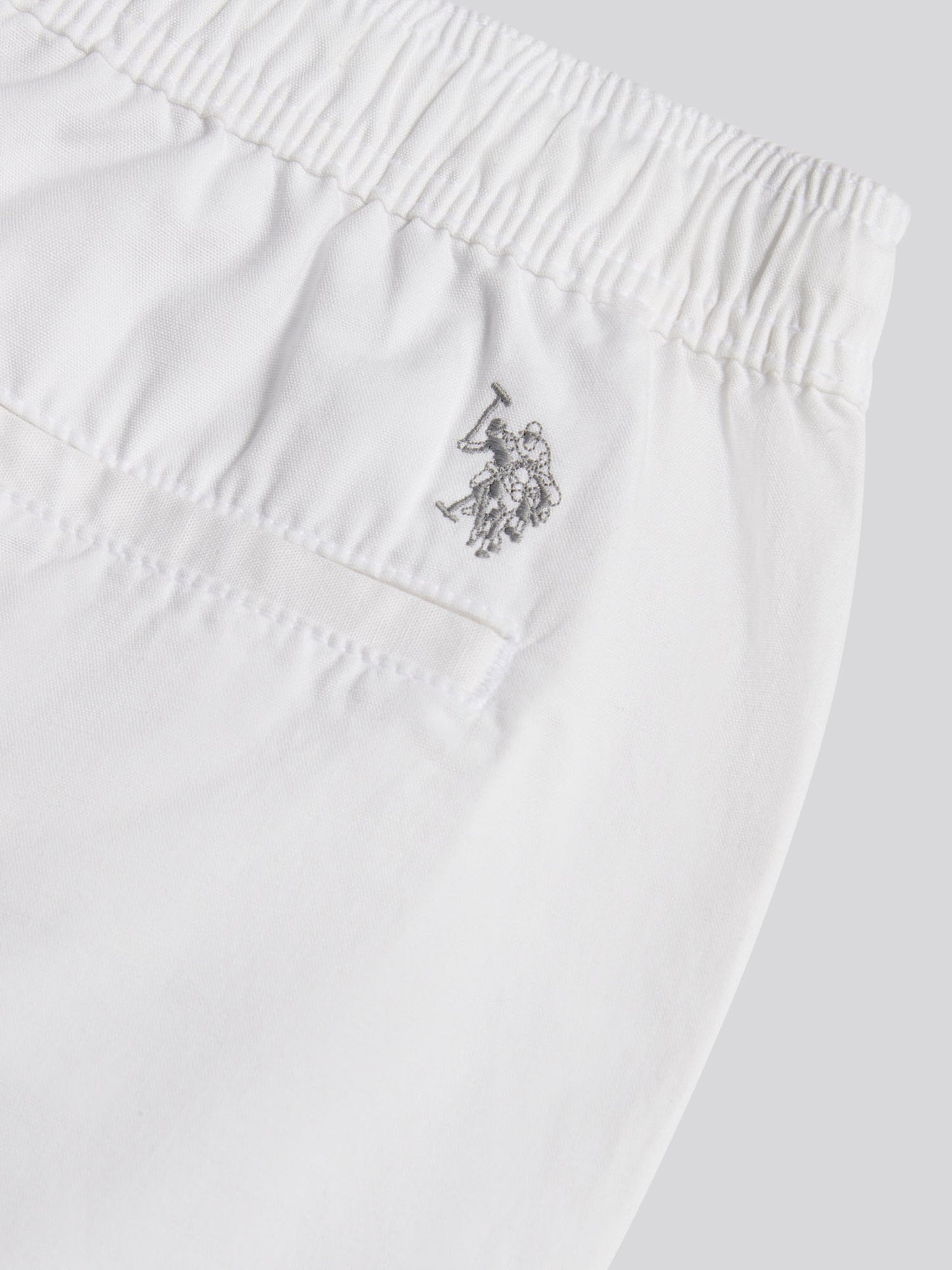 Mens Linen Blend Deck Shorts in Bright White