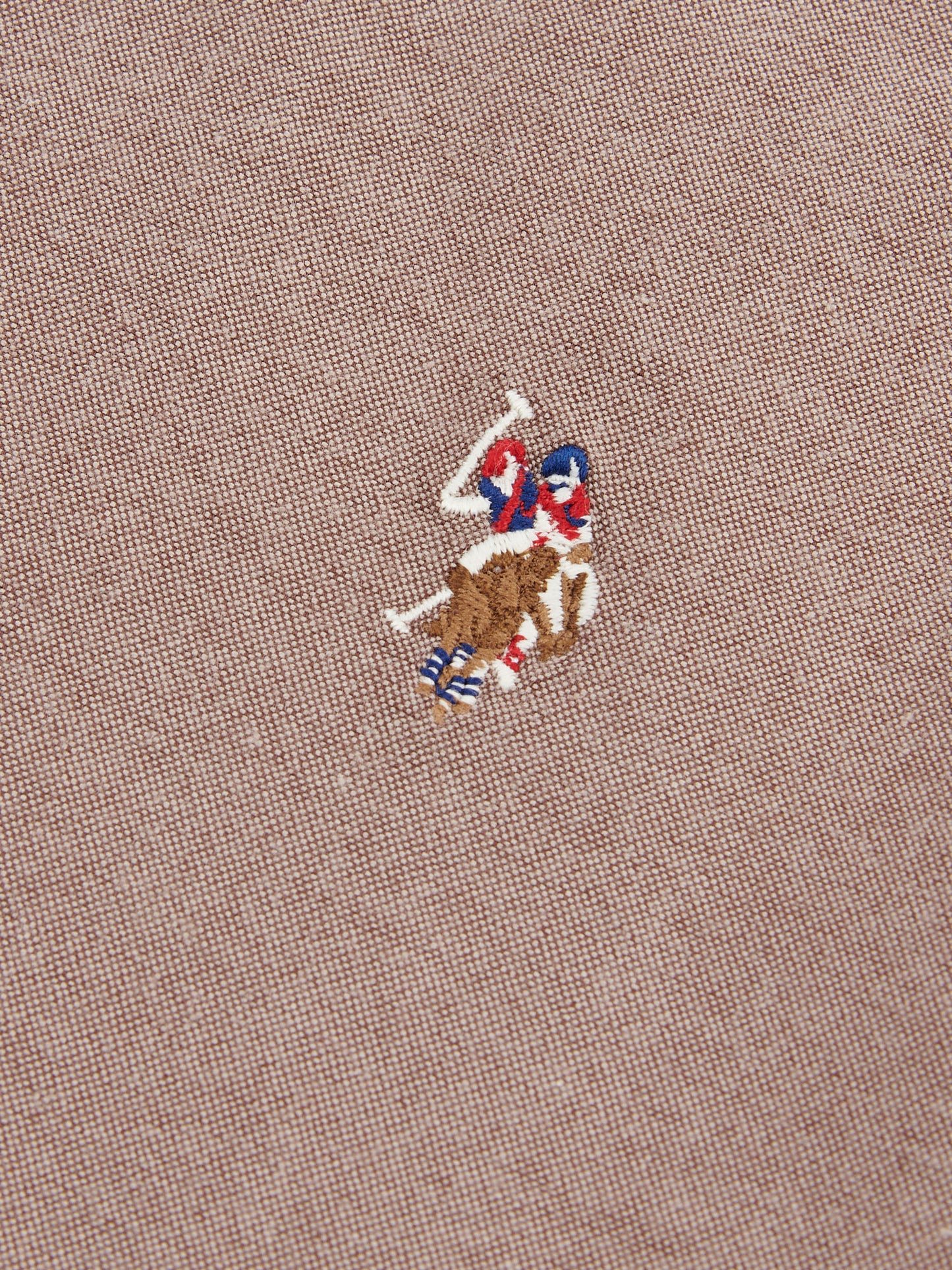 Mens Short Sleeve Oxford Shirt in Chocolate Martini