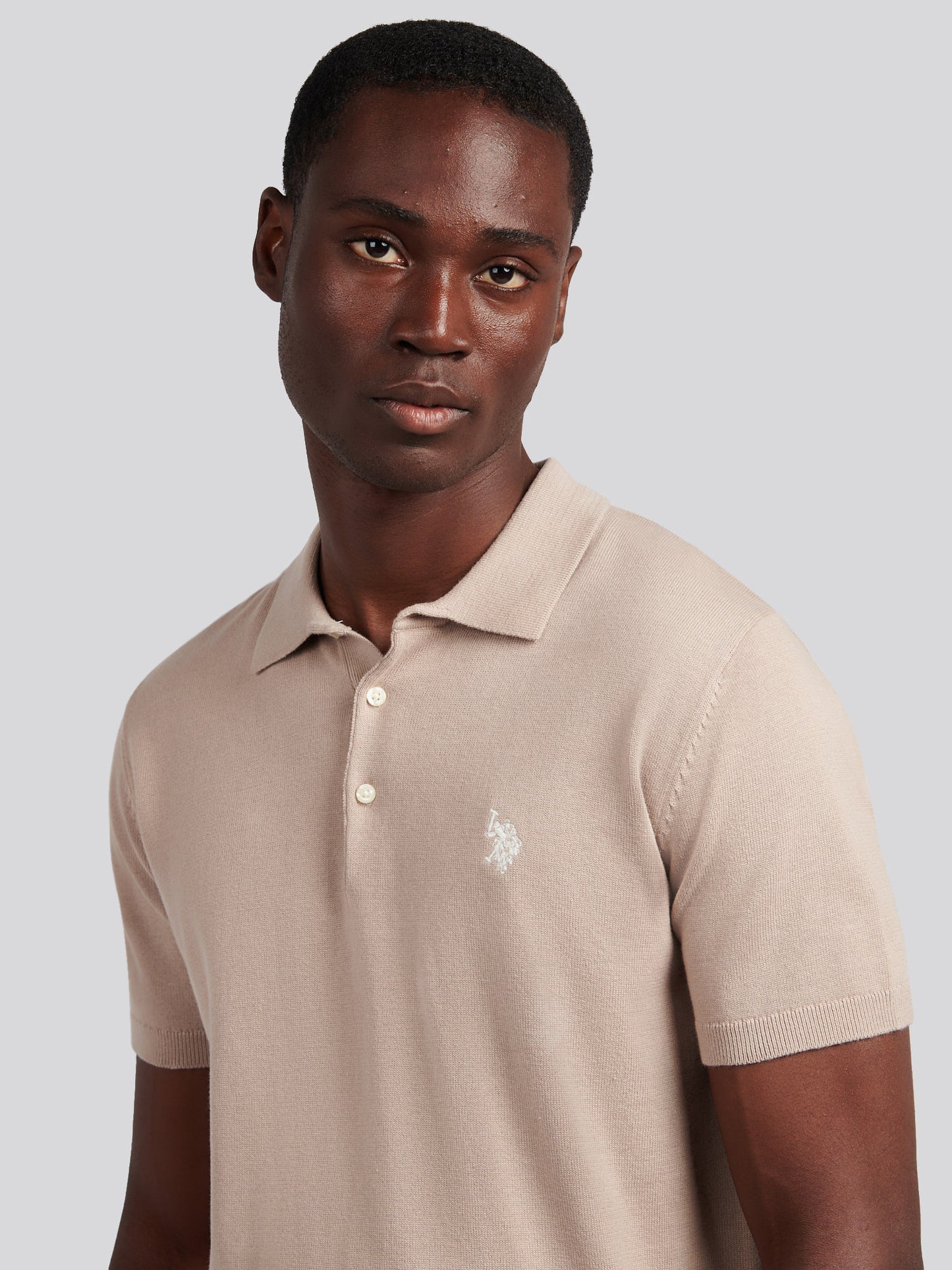 Mens Combed Cotton Polo Shirt in Atmosphere