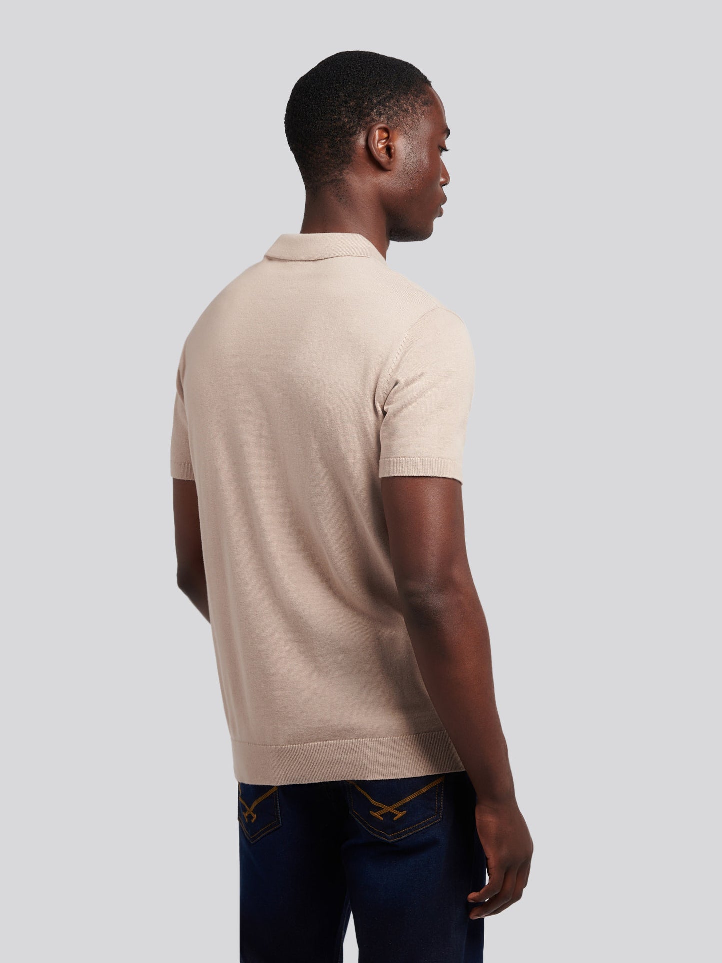 Mens Combed Cotton Polo Shirt in Atmosphere