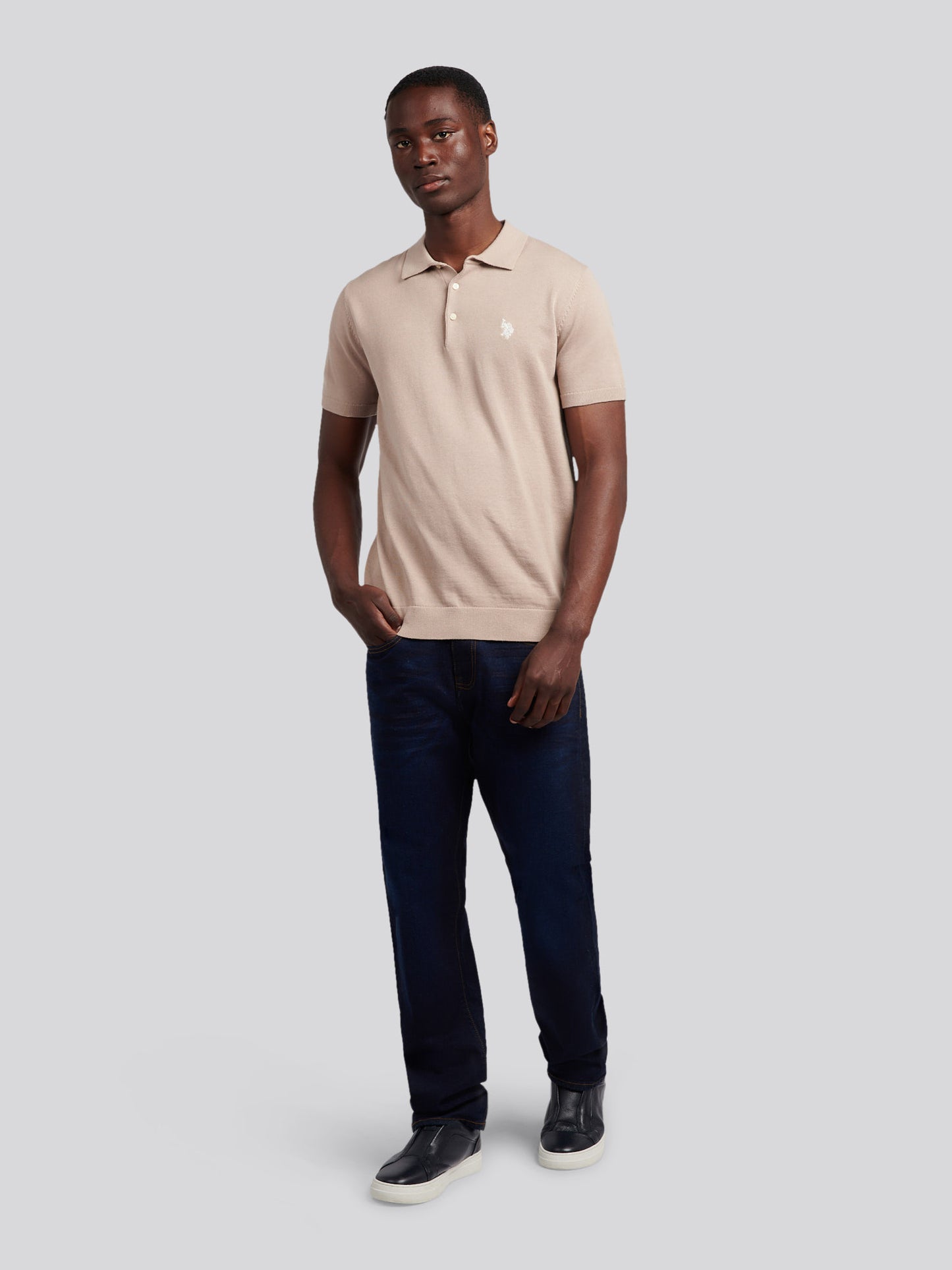 Mens Combed Cotton Polo Shirt in Atmosphere