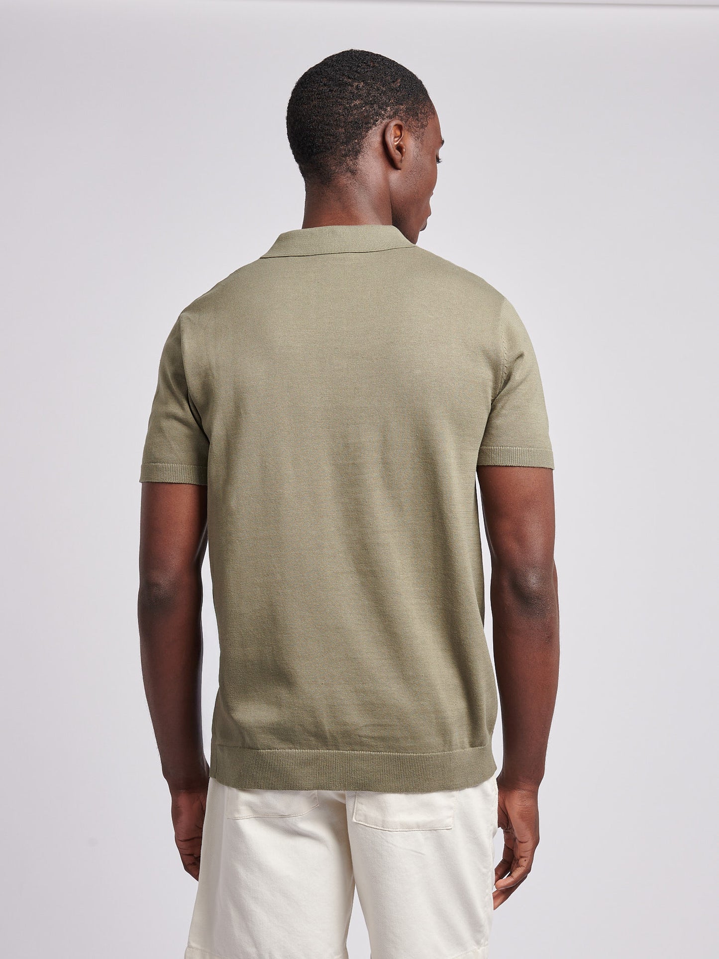Mens Combed Cotton Polo Shirt in Mulled Basil/Multi coloured DHM