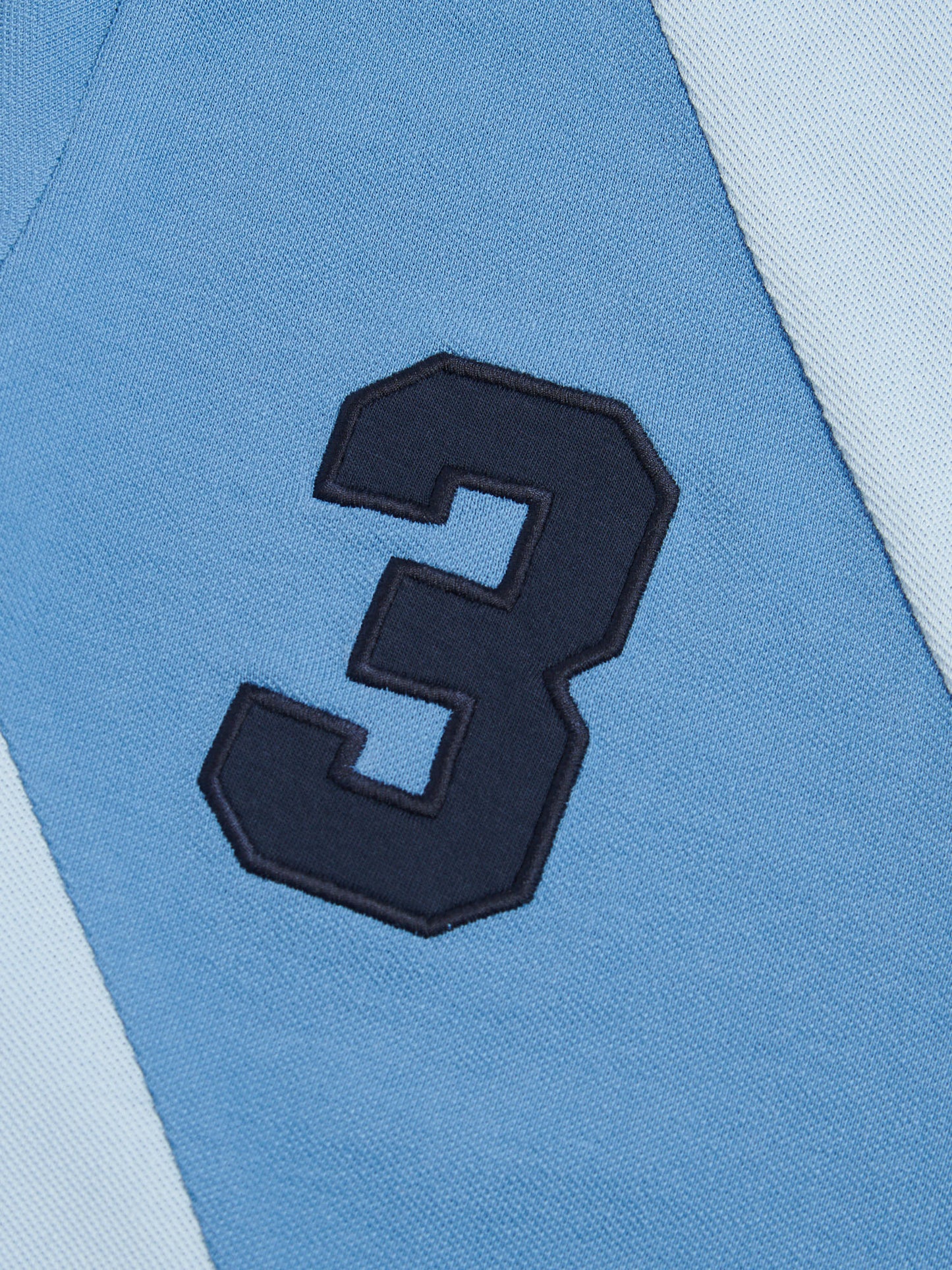 Mens Sash Pique Polo Shirt in Chambray Blue