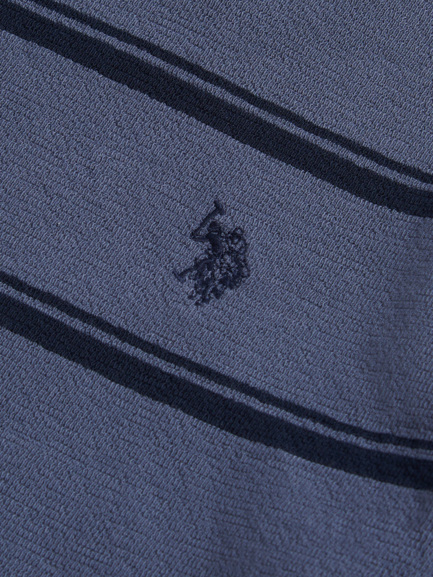 Mens Terry Stripe T-Shirt in Vintage Indigo