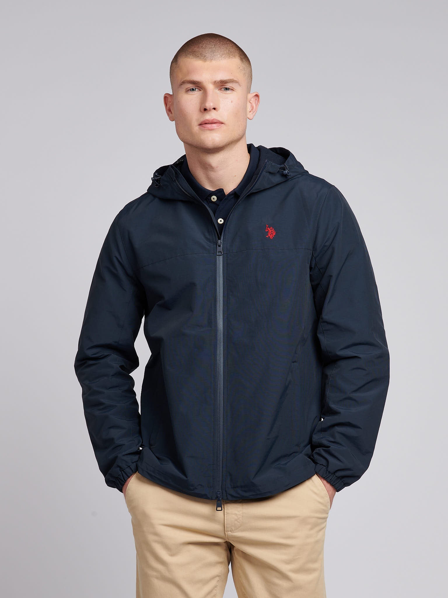 Mens Lightweight Rain Jacket in Dark Sapphire Navy – Polo