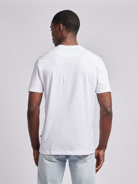 Mens Double Horsemen Graphic T-Shirt in Bright White