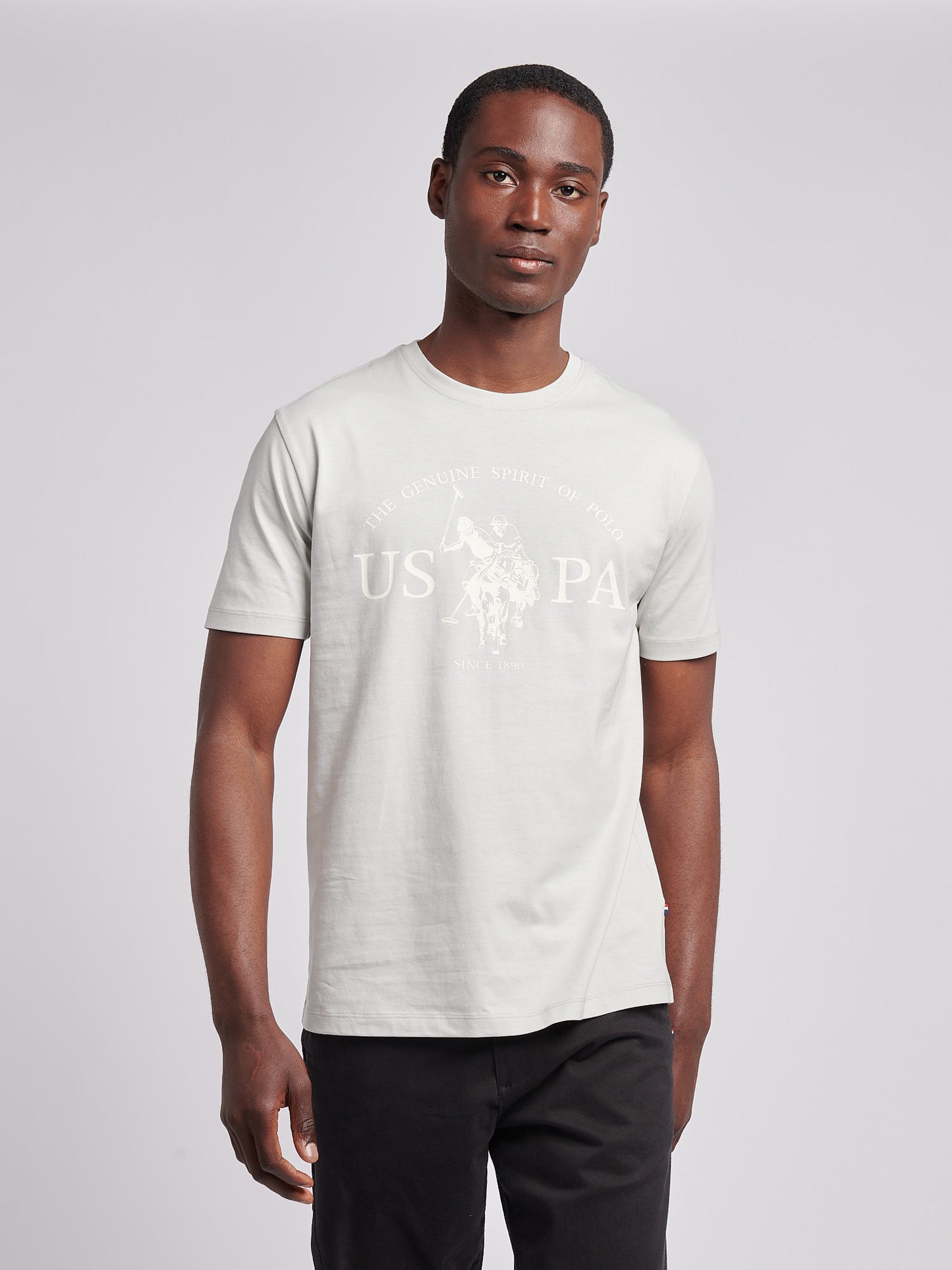 Mens USPA Print Graphic T-Shirt in Northern Droplet