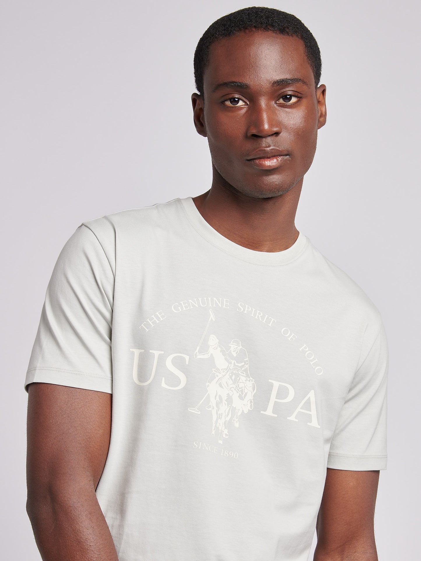 Mens USPA Print Graphic T-Shirt in Northern Droplet