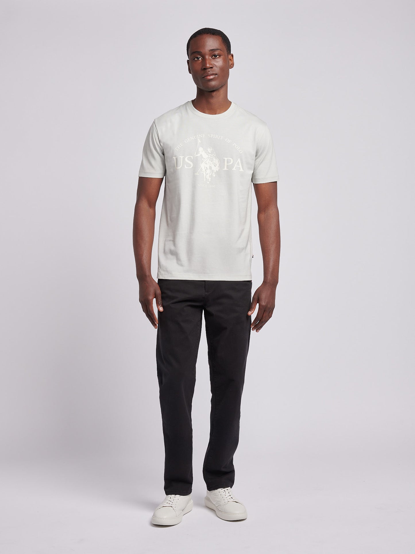 Mens USPA Print Graphic T-Shirt in Northern Droplet