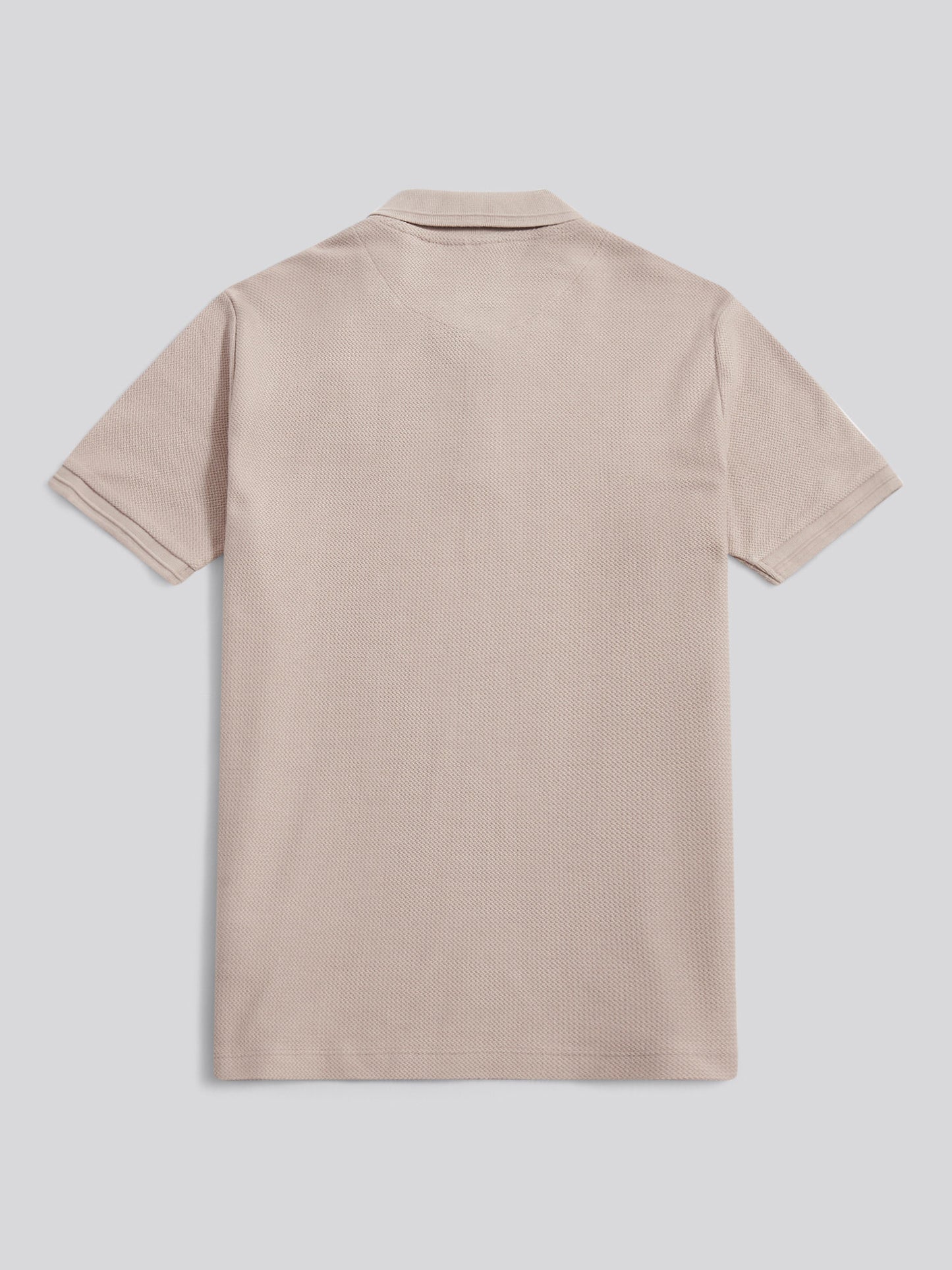 Mens Herringbone Texture Polo Shirt in Atmosphere