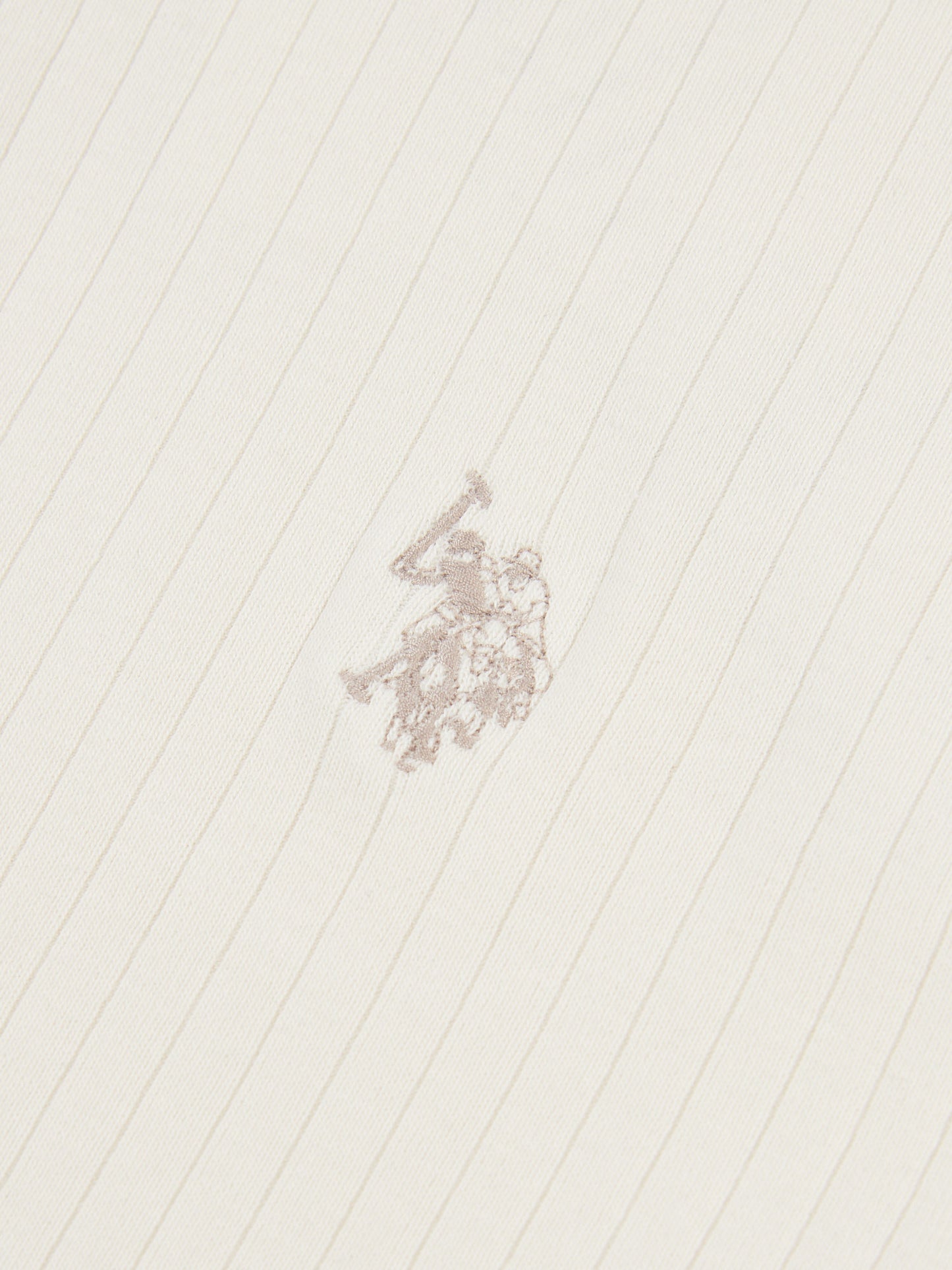 Mens Rib Texture Polo Shirt in Whisper White