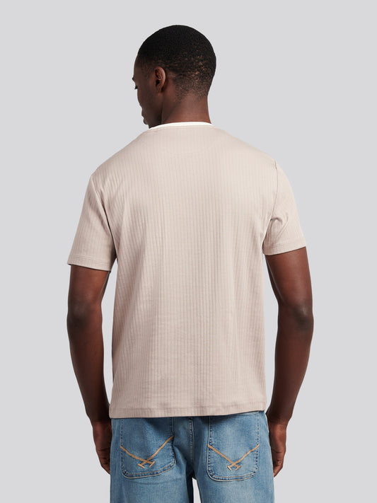 Mens Rib Texture T-Shirt in Atmosphere