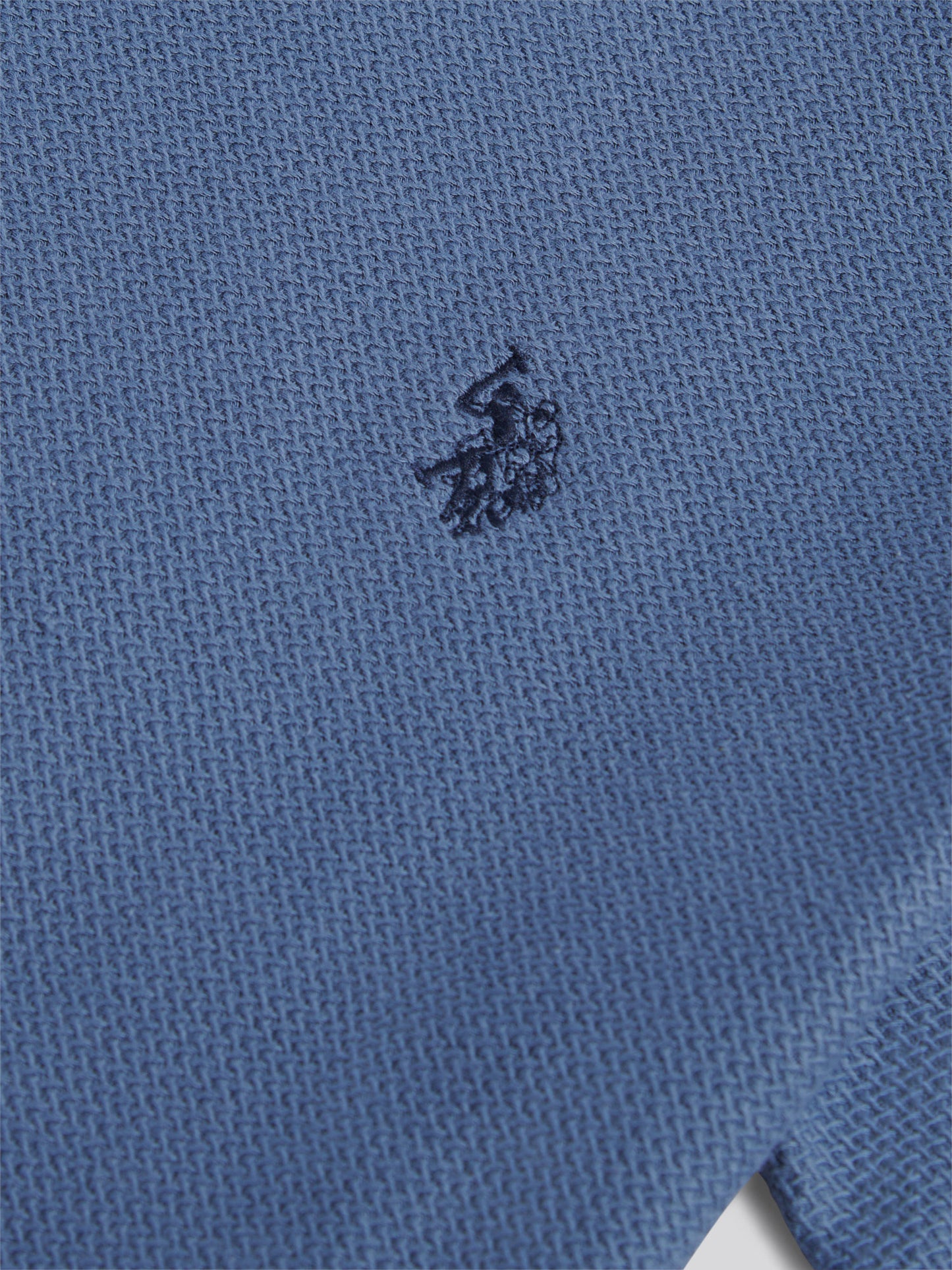 Mens Herringbone Texture T-Shirt in Vintage Indigo