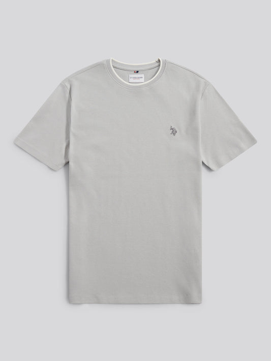 Mens Knit Texture Jersey T-Shirt in High Rise