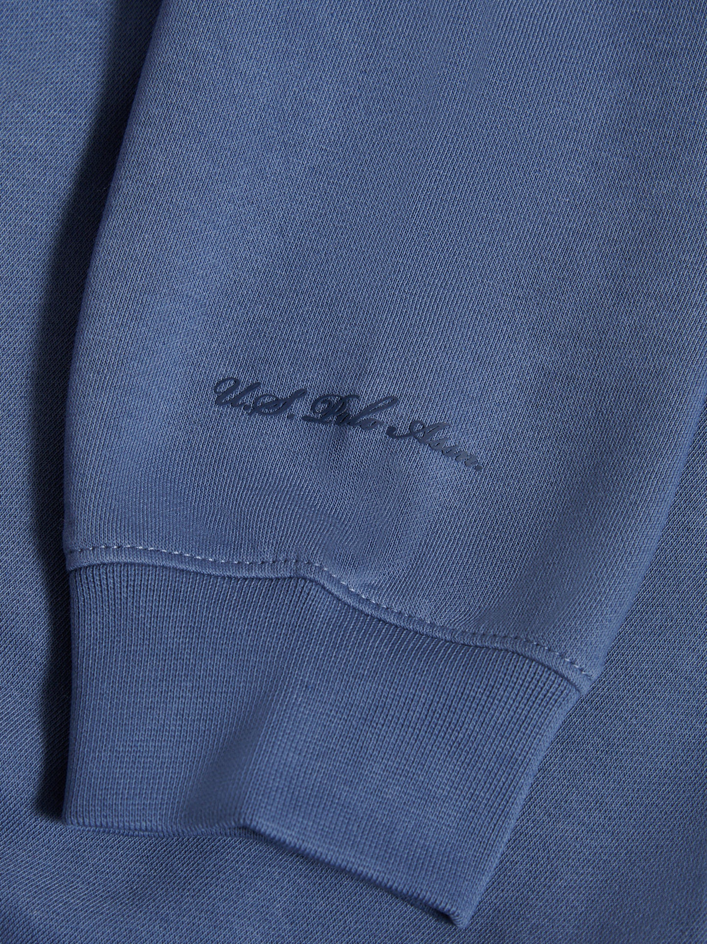 Mens Tonal Double Horsemen Print Crew in Vintage Indigo