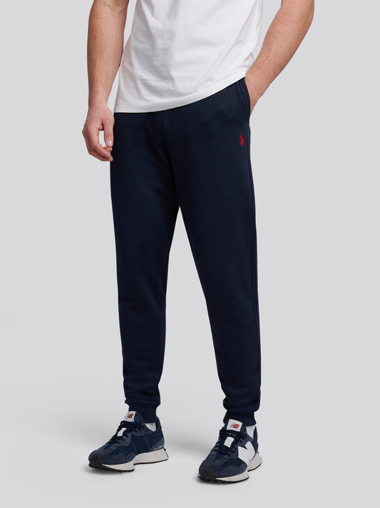 Mens Double Horsemen Loopback Jogger in Dark Sapphire Navy / Haute Red DHM