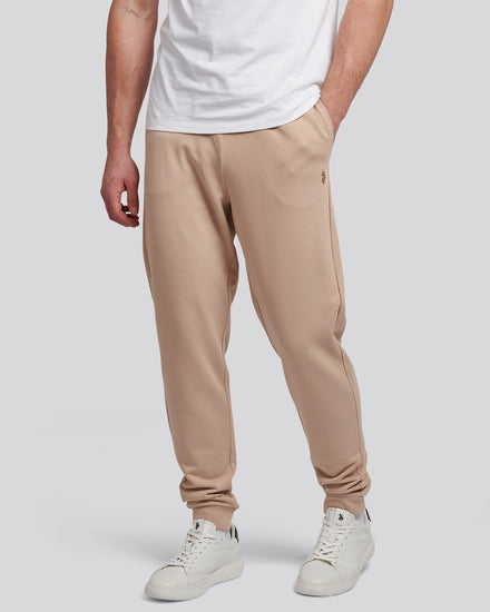 Mens Double Horsemen Loopback Jogger in Doeskin