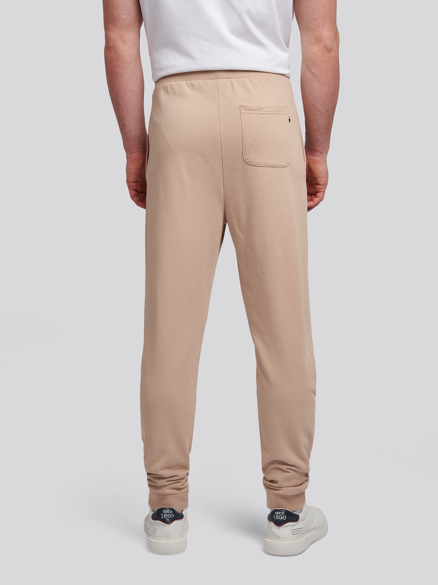 Mens Double Horsemen Loopback Jogger in Doeskin
