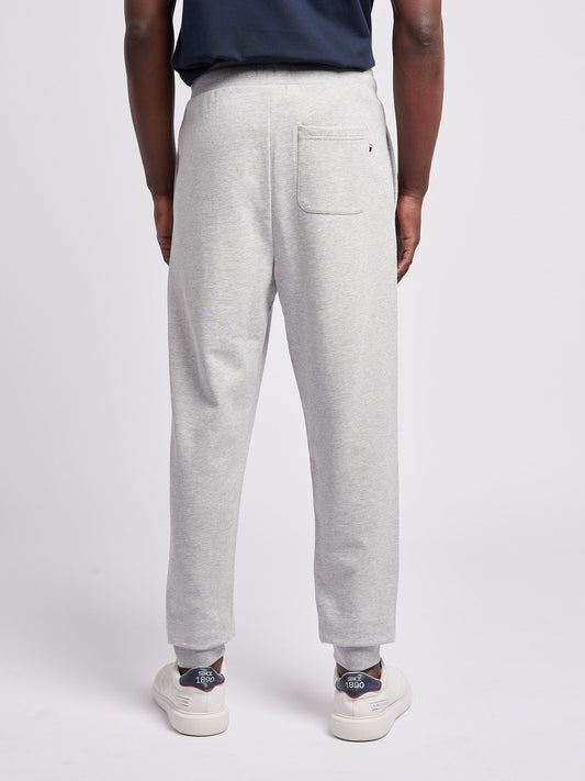 Mens Double Horsemen Loopback Jogger in Mid Grey Marl