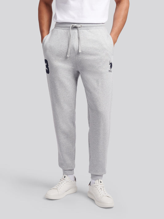 Mens Player 3 Loopback Jogger in Mid Grey Marl