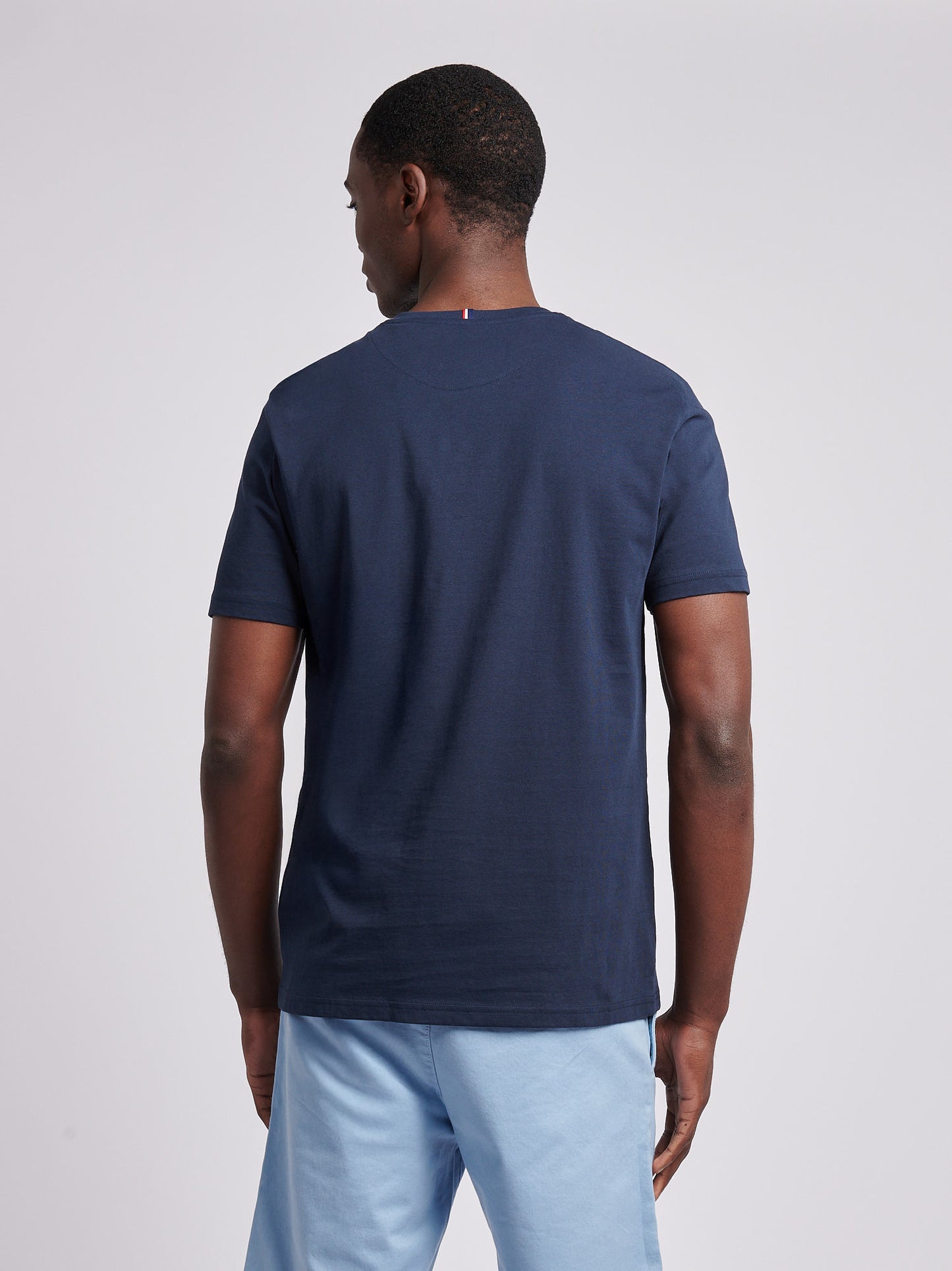 Mens Large Double Horsemen T-Shirt in Dark Sapphire Navy / Haute Red DHM