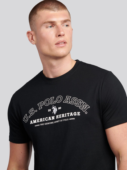 Mens Heritage Graphic T-Shirt in Black