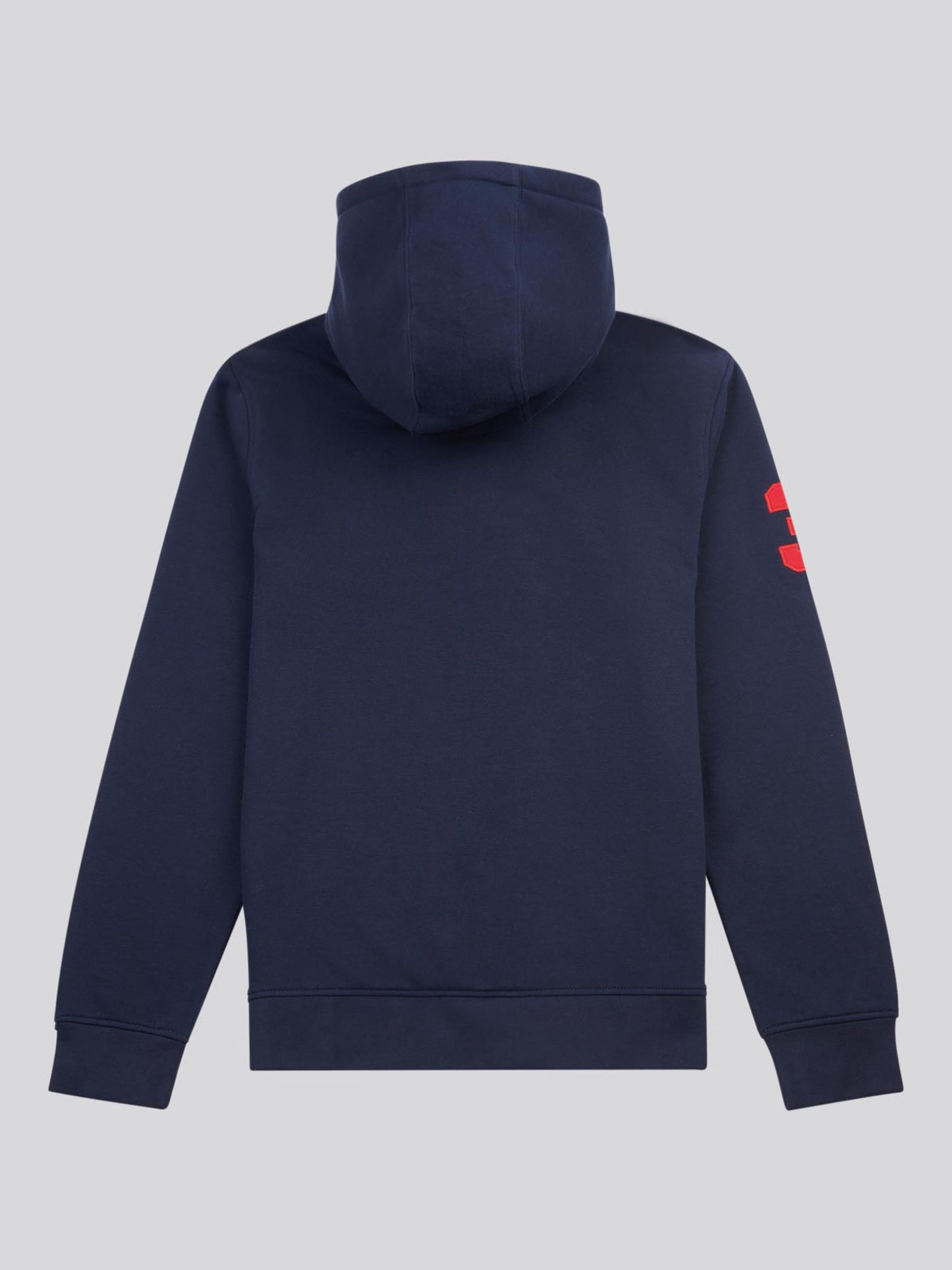 Mens Player 3 Zip Hoodie in Dark Sapphire Navy / Haute Red DHM