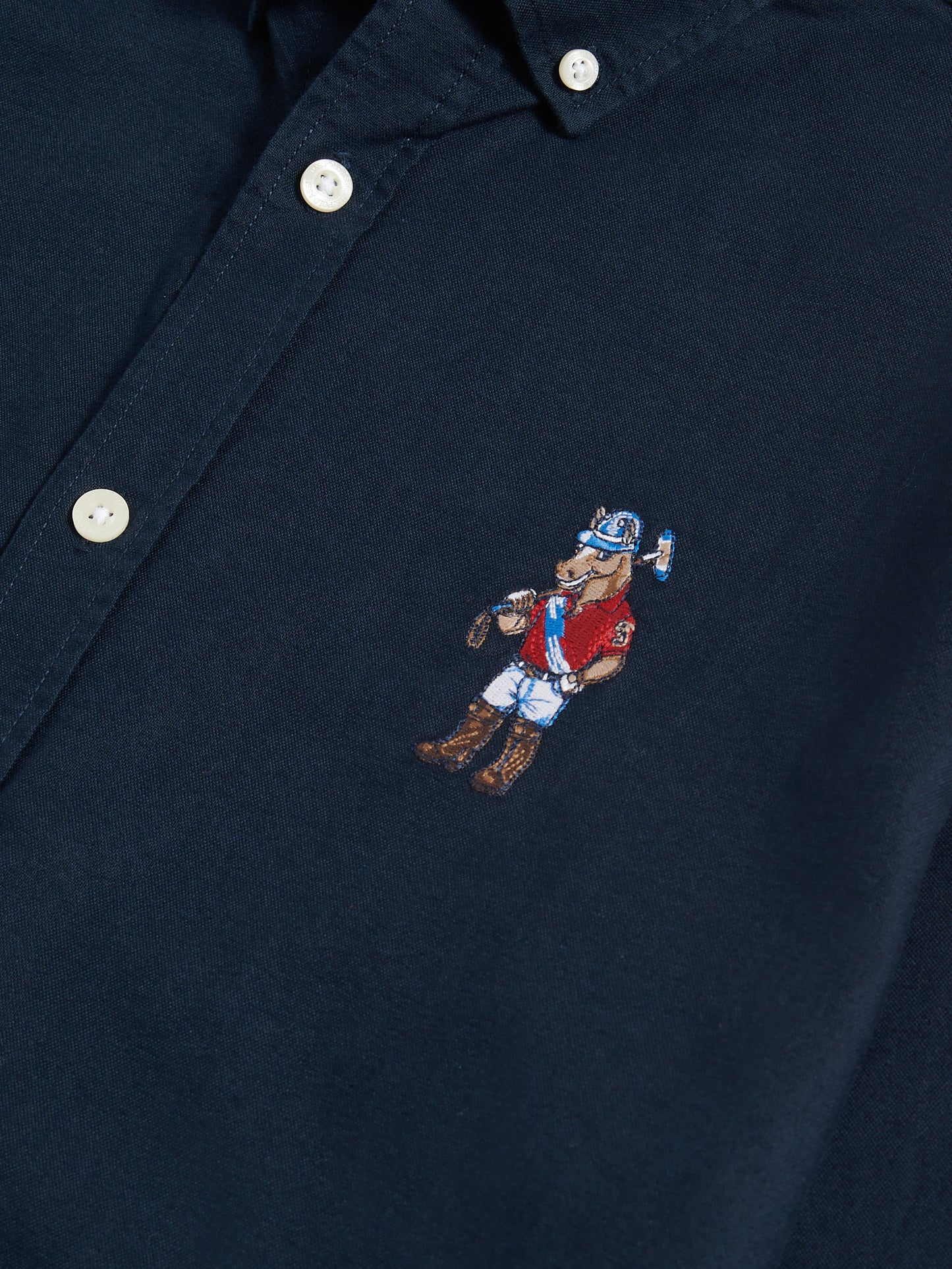 Mens Chuck Oxford Shirt in Dark Sapphire Navy