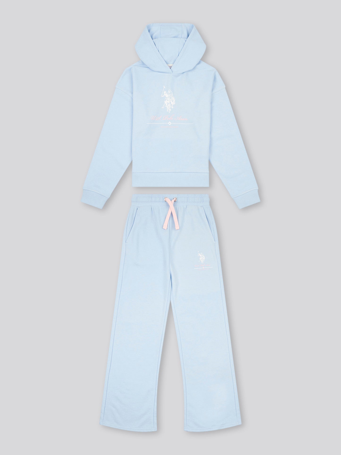 Girls Brushed Back Hoodie & Jogger Set in Windsurfer