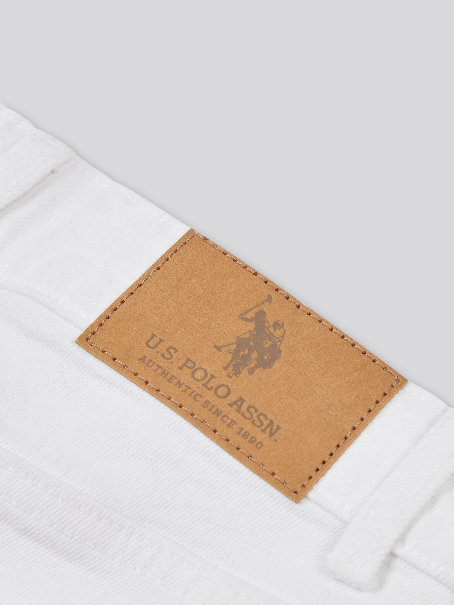 Girls Wash Denim Shorts in Bright White