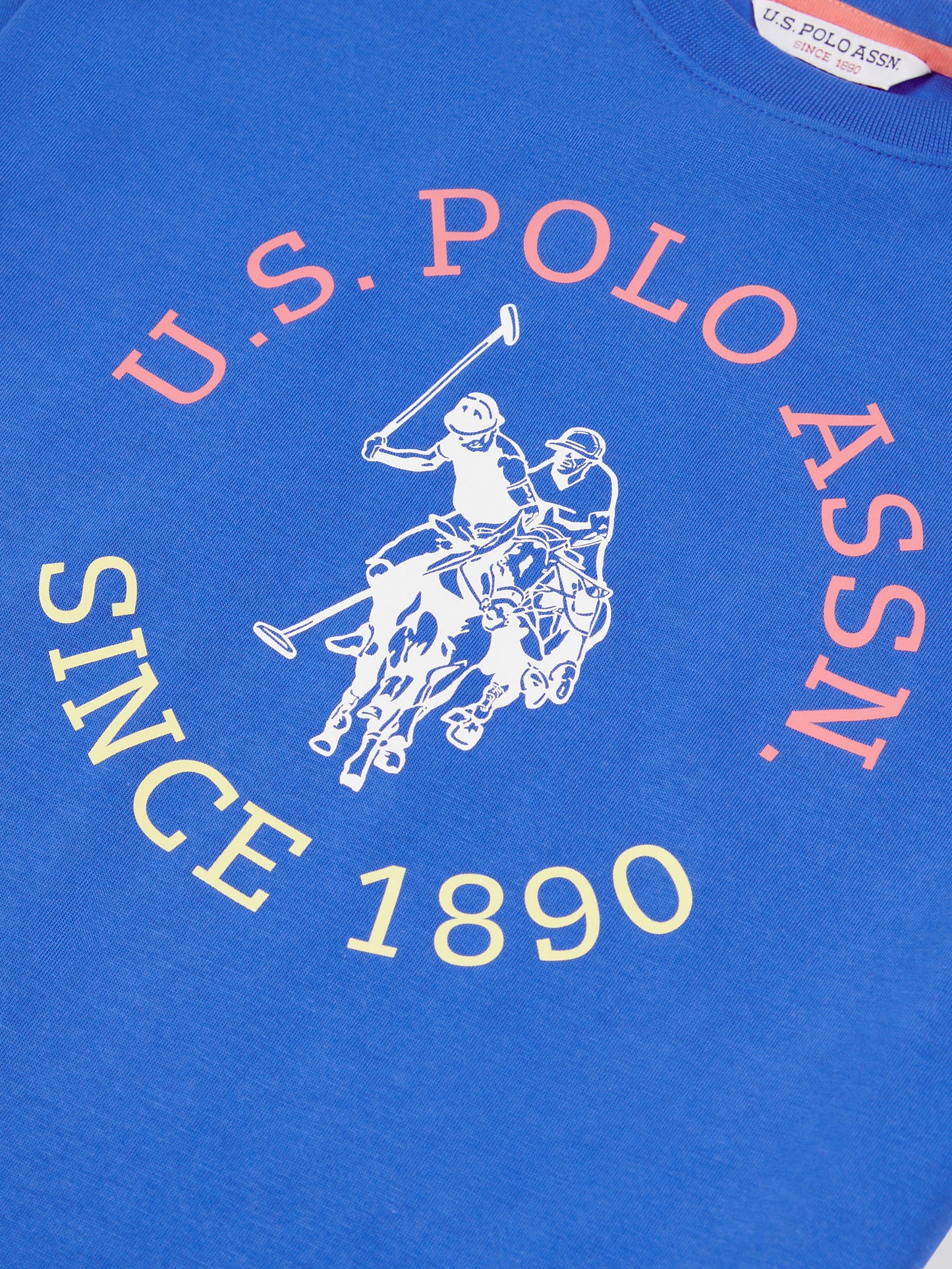 Girls Graphic Loose Fit T-Shirt in Strong Blue