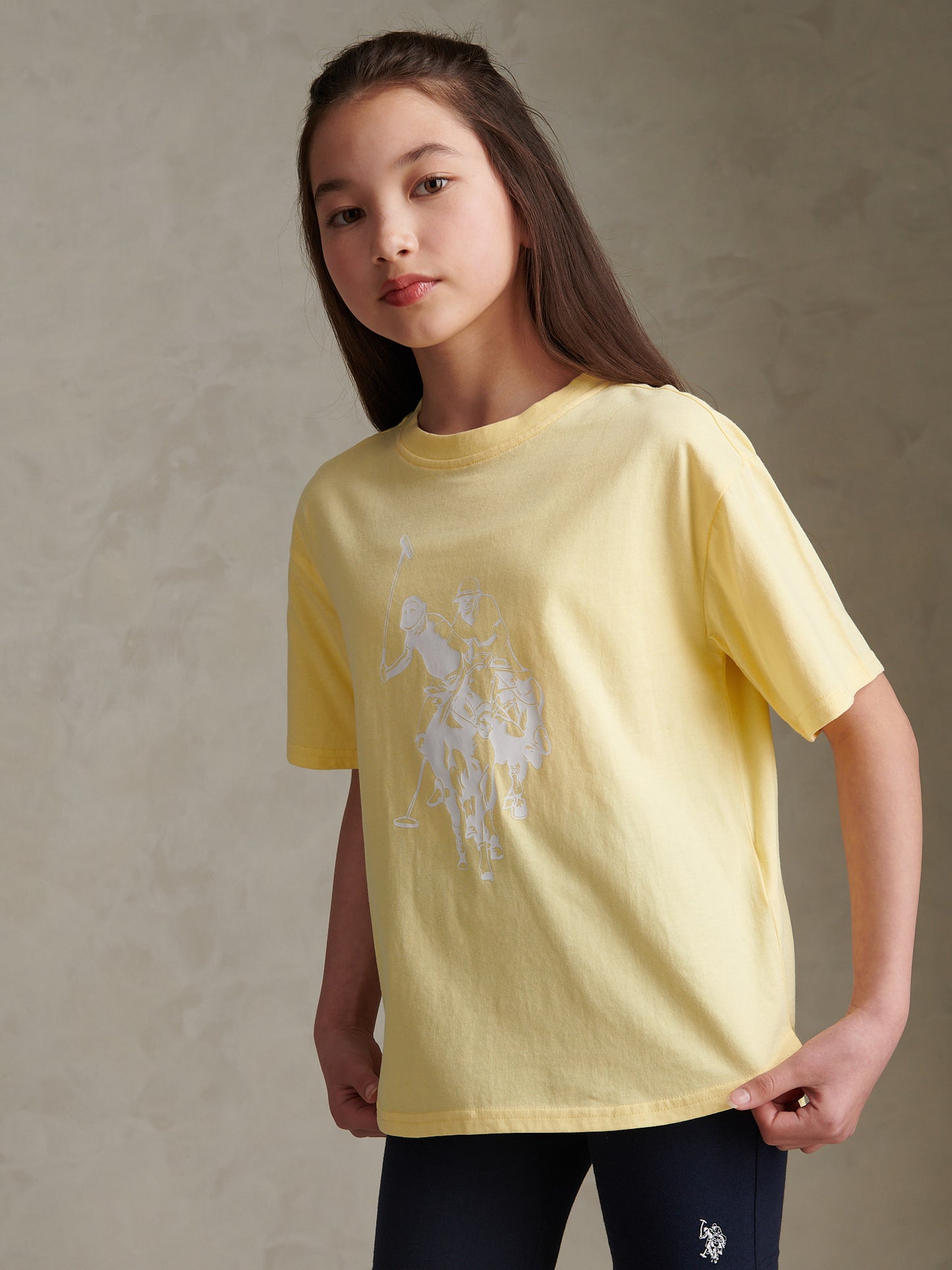 Girls Print T-Shirt & Jersey Short Set Lemon Meringue