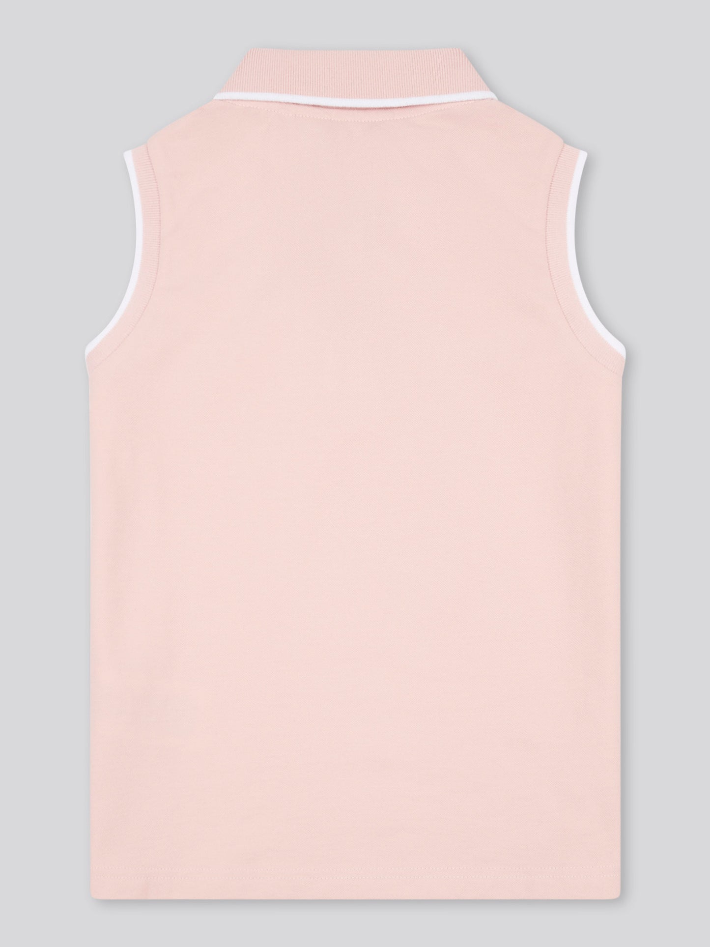 Girls Sleeveless Polo Shirt in Crystal Rose