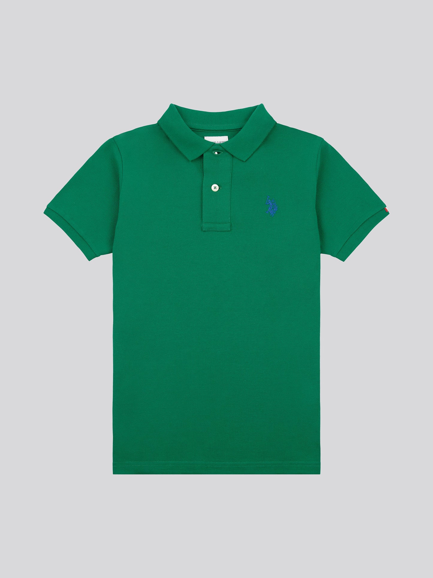 Boys Double Horsemen Polo Shirt in Lush Meadow