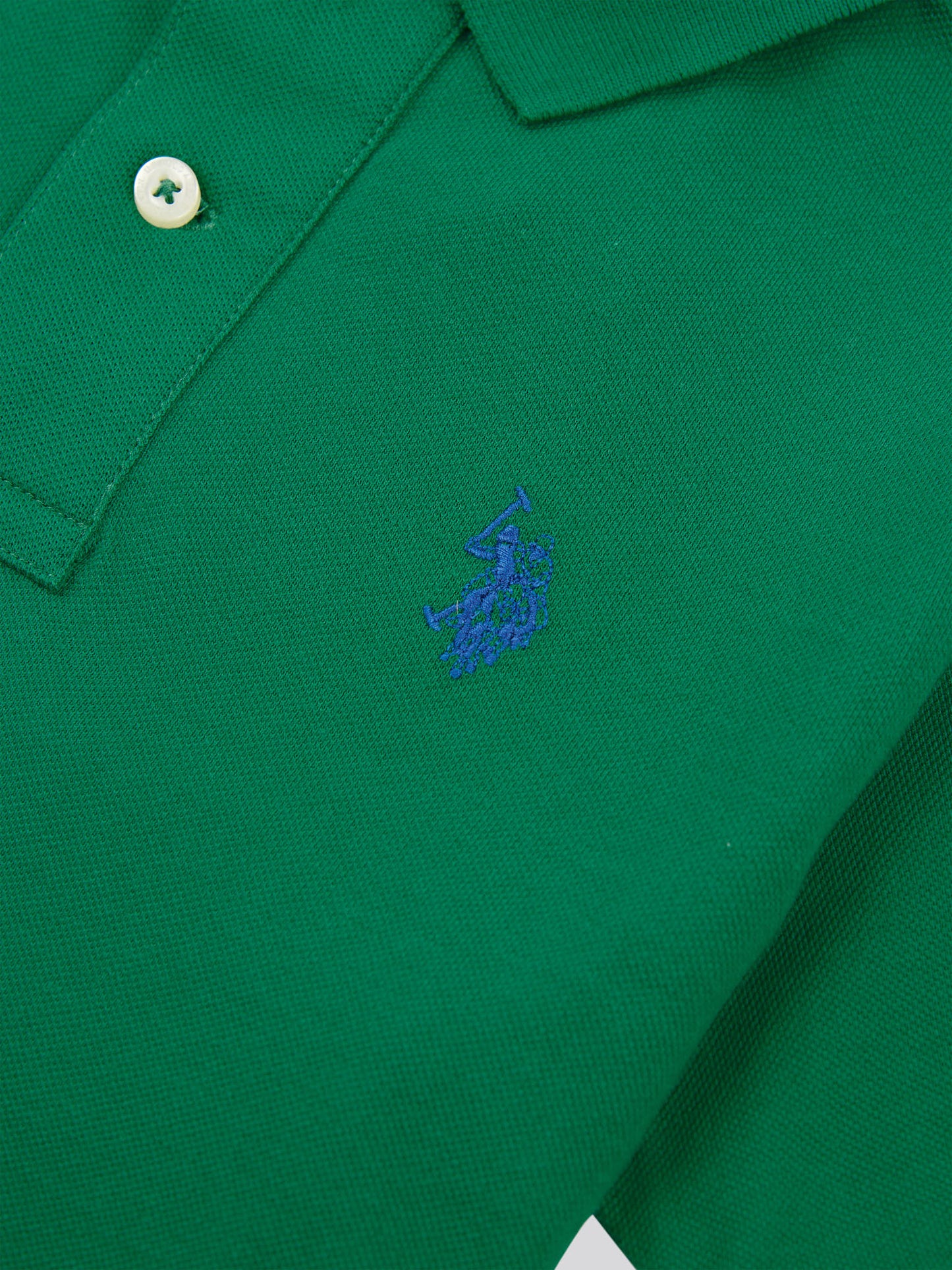 Boys Double Horsemen Polo Shirt in Lush Meadow
