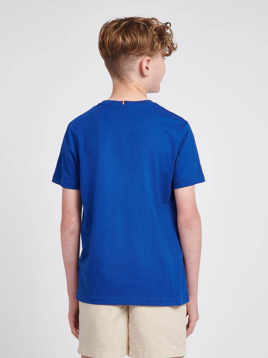 Boys Double Horsemen T- Shirt in Sodalite Blue